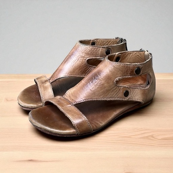 Bed Stu Soto Sandals Distressed in Tan Rustic Women’s Size 8 - Picture 5 of 13